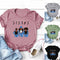Playera Denim Sistas Three con Estampado Girly de Manga Corta