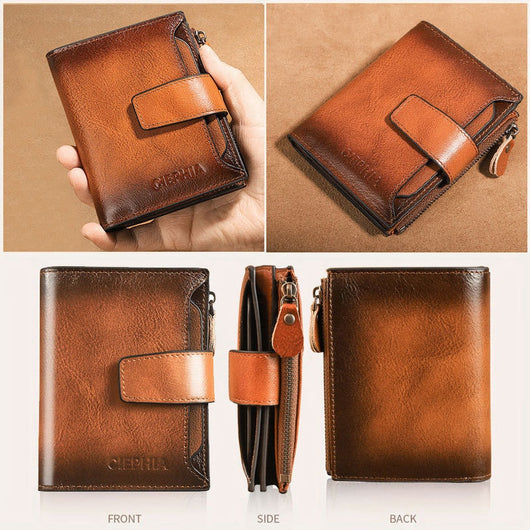 Billetera de Cuero para Hombre con Protección Antirrobo y Monedero - Image 15