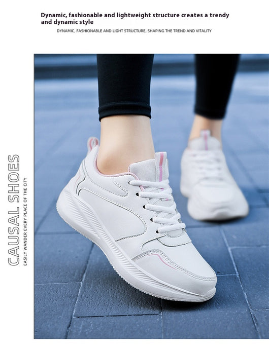 Tenis Casual Impermeables de Cuero con Suela Suave para Mujer - Image 12