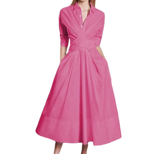 Vestido Midi Elegante de Diseño Exclusivo - Falda Temperamento Verano - Image 5
