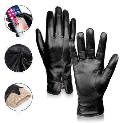 Guantes de Ciclismo Deportivos Coreanos con Pantalla Táctil de Cuero de Oveja - Image 4