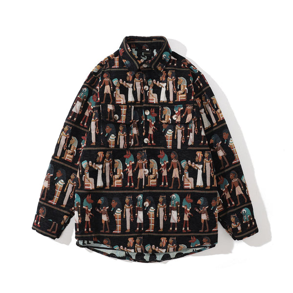 Camisa Térmica Acolchada de Lana Estampada para Hombre - Image 3