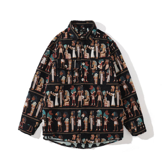 Camisa Térmica Acolchada de Lana Estampada para Hombre - Image 3