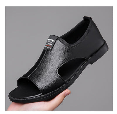 Sandalias de Cuero Roma Transpirables con Suela Suave para Hombre - Image 10