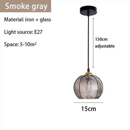 Lámpara Colgante de Cristal con Patrón de Hojas para Dormitorio - Image 11