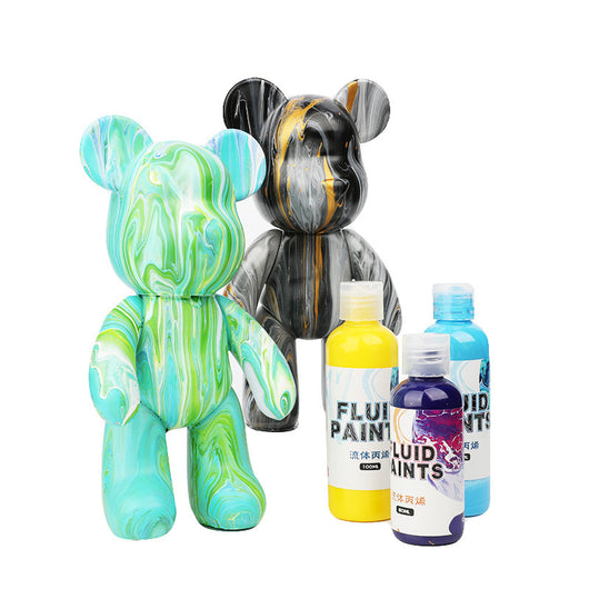 Kit de Pintura Acrílica Fluida para Niños - Oso Artesanal DIY - Image 4