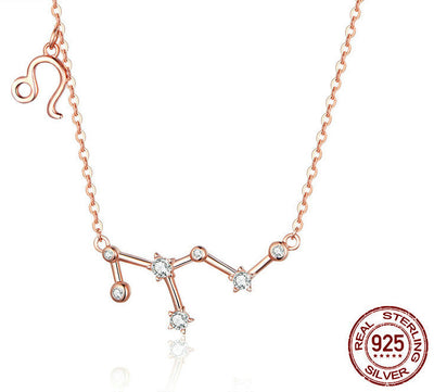 Collar Constelaciones Zodiacales Plata 925 Baño Oro Rosa - Image 11