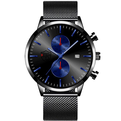 Reloj de Hombre con Malla Metálica, Calendario y Luz Nocturna - Image 12