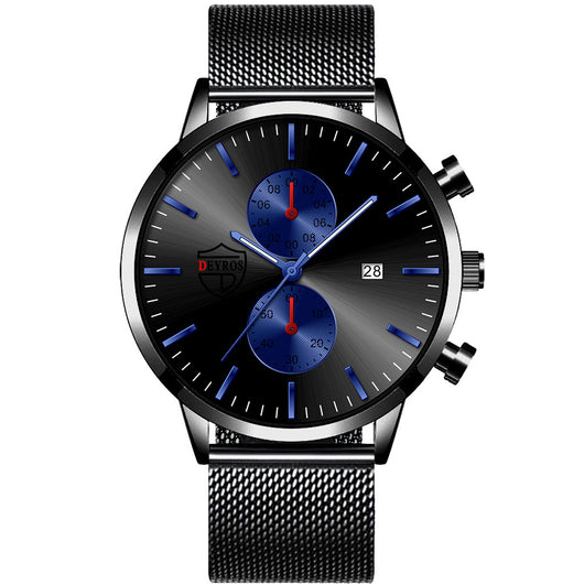Reloj de Hombre con Malla Metálica, Calendario y Luz Nocturna - Image 12