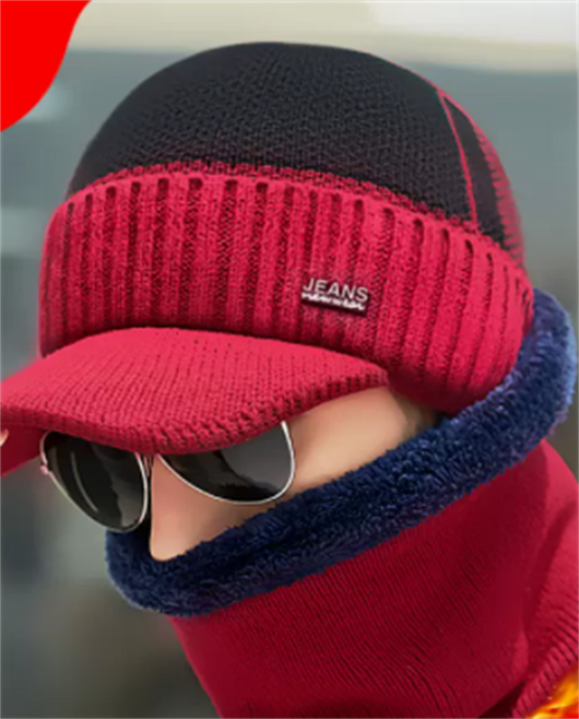 Gorro de Lana Grueso Tejido con Forro Polar para Hombre - Image 6