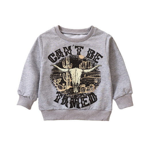 Suéter Infantil Gris con Estampado de Cabeza de Vaca - Image 14