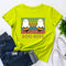 Camiseta Holgada para Mujer Cuello Redondo Manga Corta Creativa