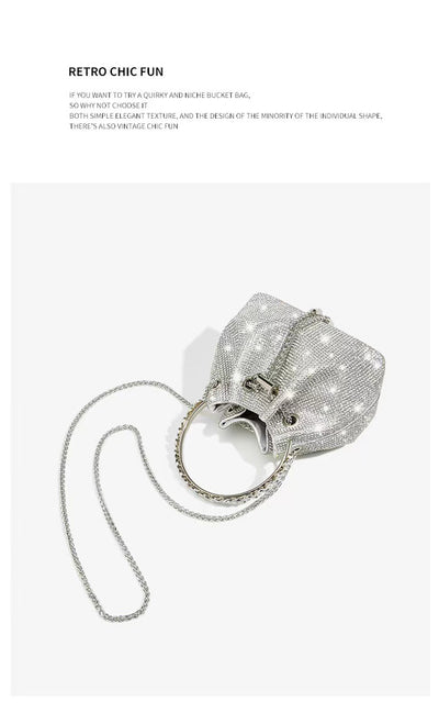 Bolso Bandolera de Diamantes Completos para Cena y Eventos - Image 13