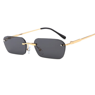 Gafas de Sol Rectangulares sin Montura UV400 - Unisex Estilo Peekaboo - Image 5