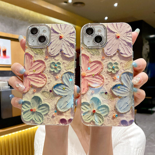 Funda para Teléfono con Flores Azules Anti Luz Azul