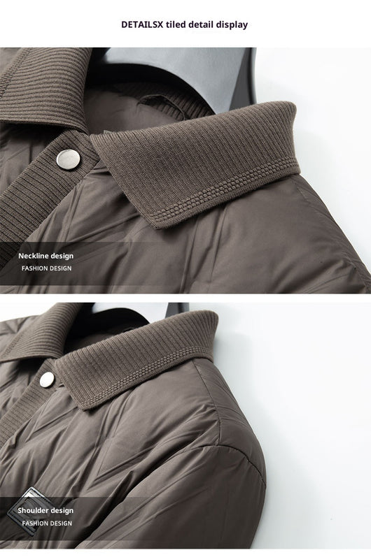 Abrigo Plumón Ligero con Cuello de Punto para Hombre - Image 16