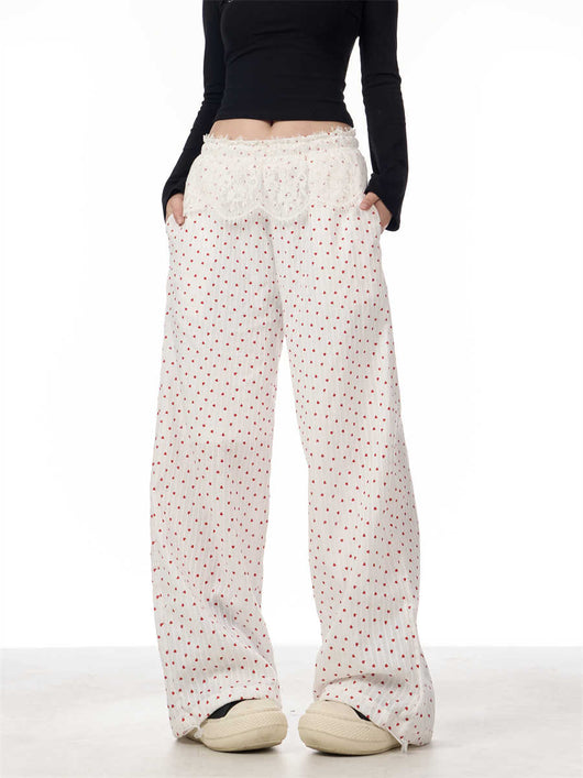 Pantalones Casuales Artesanales con Detalles de Encaje Refinado - Image 3