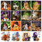 Pintura de Diamantes Gato Halloween Cuadrado - Arte Relajante y Decorativo
