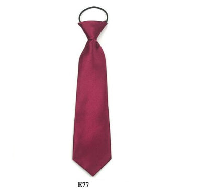 Corbata Elástica para Niños - Color Liso y Nudo Hecho - Image 5