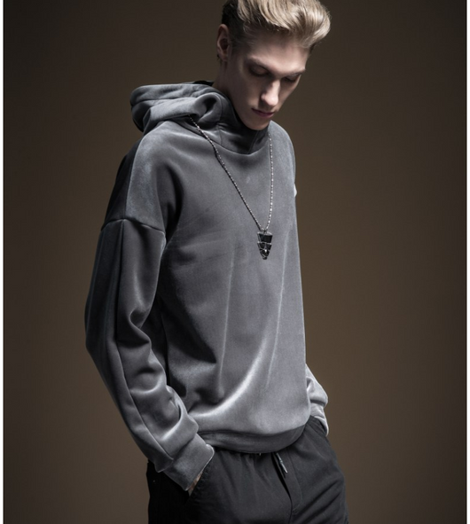 Chaqueta con Logo y Capucha de Terciopelo Grueso - Image 9