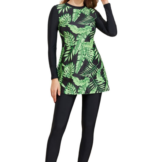 Traje de Baño Modesto de Dos Piezas con Mangas Largas para Mujer - Image 5