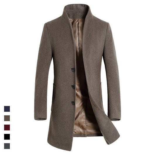 Abrigo Trinchera de Lana para Hombre - Estilo Casual Sofisticado - Image 11