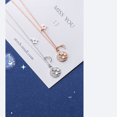 Collar de Plata 925 con Estrella y Luna para Mujer - Image 5
