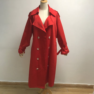 Abrigo Trench Coat Doble Botonadura - Corte Suelto y Ajustado - Image 10