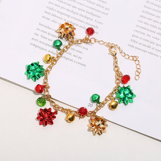 Conjunto de Collar Navideño con Flores en Colores Vibrantes - Image 3