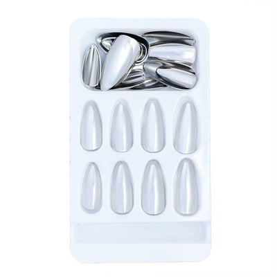 Uñas Postizas de Almendra con Revestimiento Electroplaqueado - Estilo Europeo y Americano - Image 22