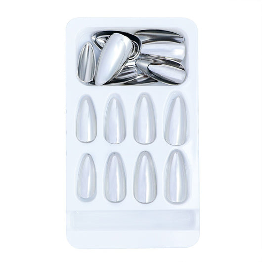 Uñas Postizas de Almendra con Revestimiento Electroplaqueado - Estilo Europeo y Americano - Image 22