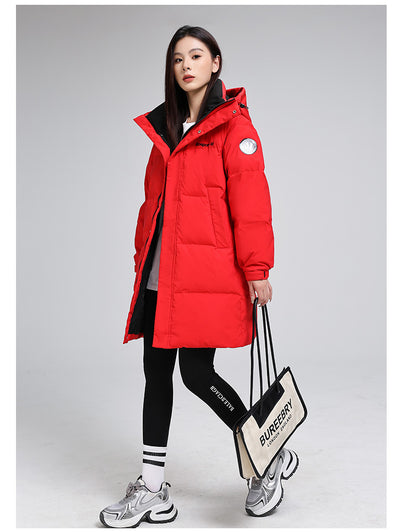 Chaqueta Acolchada Larga para Mujer Talla Grande Suelta y Cálida - Image 25