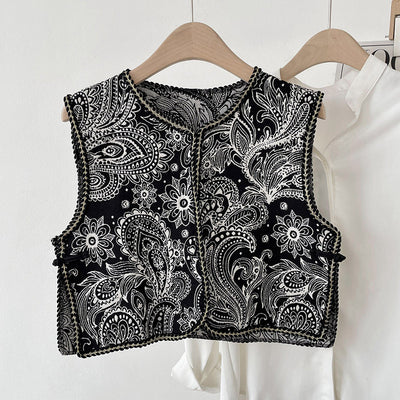 Chaleco Étnico Retro Bordado para Mujer - Abrigo Ligero de Verano - Image 6