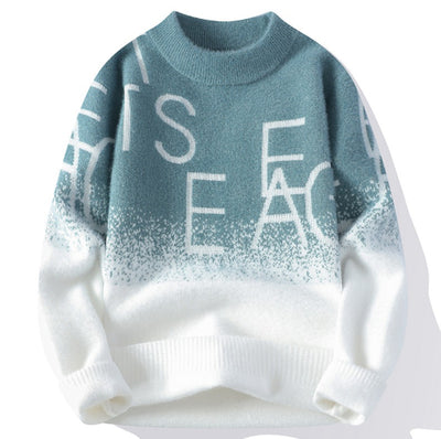 Suéter Grueso Bicolor para Hombre - Calidez y Estilo - Image 17