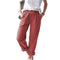 Pantalón Recto de Talle Alto Elástico en Colores Lisos