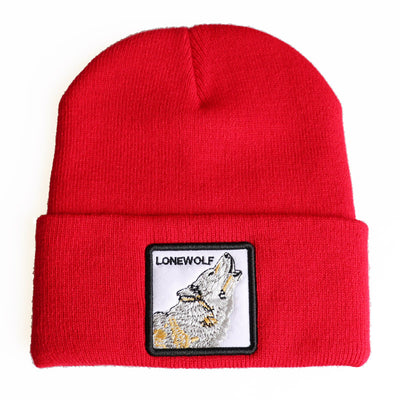 Gorro de Lana Tejido con Bordados de Animales para Invierno - Image 26