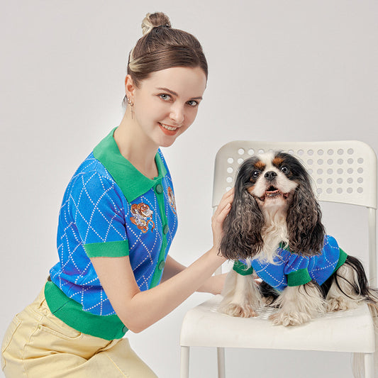 Suéter Cardigan Tigre Azul para Perros - Disfraz de Mascota