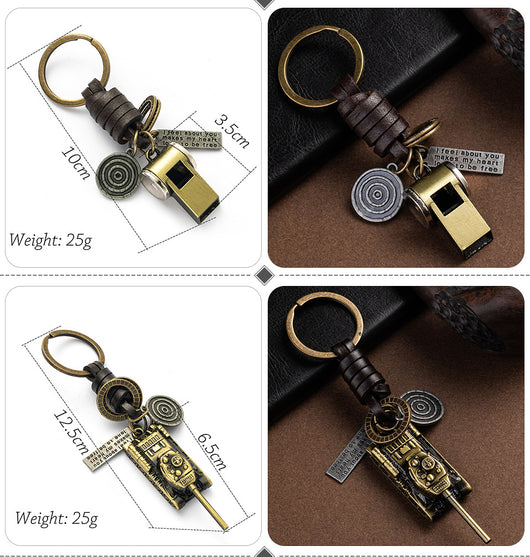 Llavero de Cuero Tejido a Mano - Estilo Vintage Artesanal - Image 28