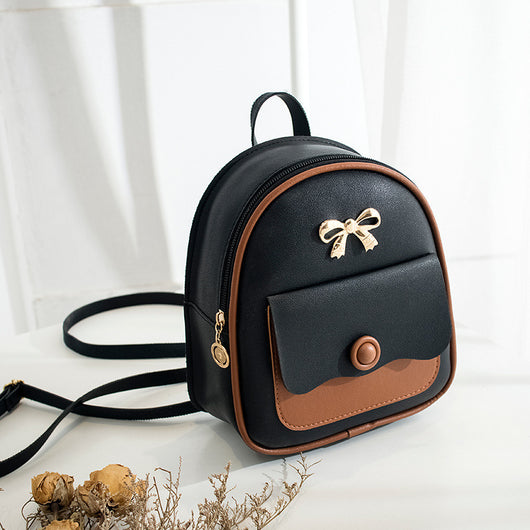 Mochila Casual para Mujer con Bolsillo Frontal Contrastado - Image 2