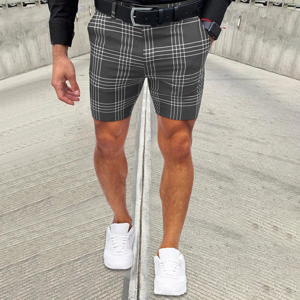 Shorts Casuales para Hombre Cuadros y Rayas Corte Recto - Image 5
