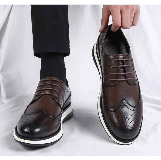 Zapatos de Cuero Ejecutivos para Hombre con Suela Gruesa Ultra Confortable - Image 9