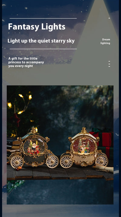 Caja de Música Navideña con Bola de Cristal - Diseño Elegante Abuelo en Trineo - Image 10