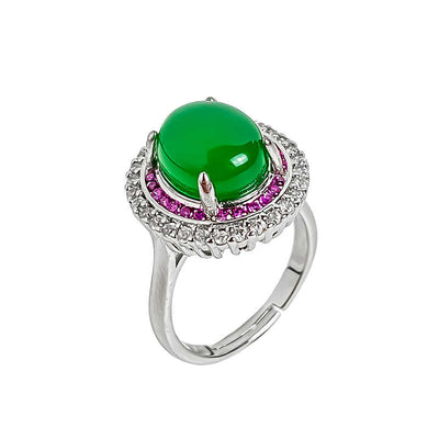 Anillo y Aretes de Esmeralda Incrustada - Image 4
