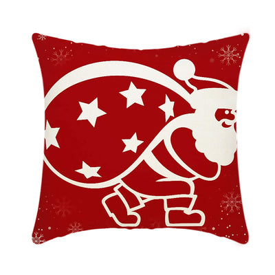 Funda de Cojín Navideño 45cm con Diseño de Reno y Papá Noel en Felpa Corta - Image 18