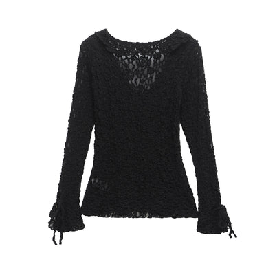 Blusa Ajustada de Encaje con Mangas Largas para Primavera y Verano - Image 21
