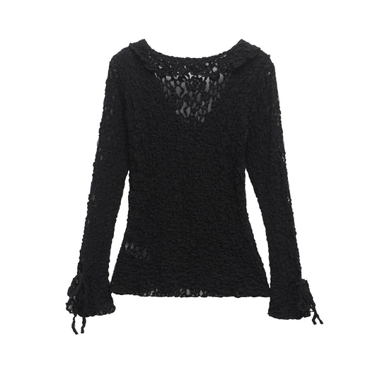 Blusa Ajustada de Encaje con Mangas Largas para Primavera y Verano - Image 21