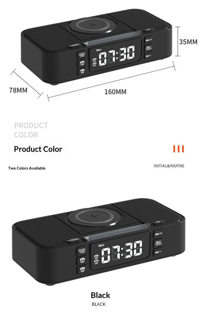 Lámpara Nocturna Inteligente con Carga Inalámbrica y Parlantes Bluetooth Duales - Image 21