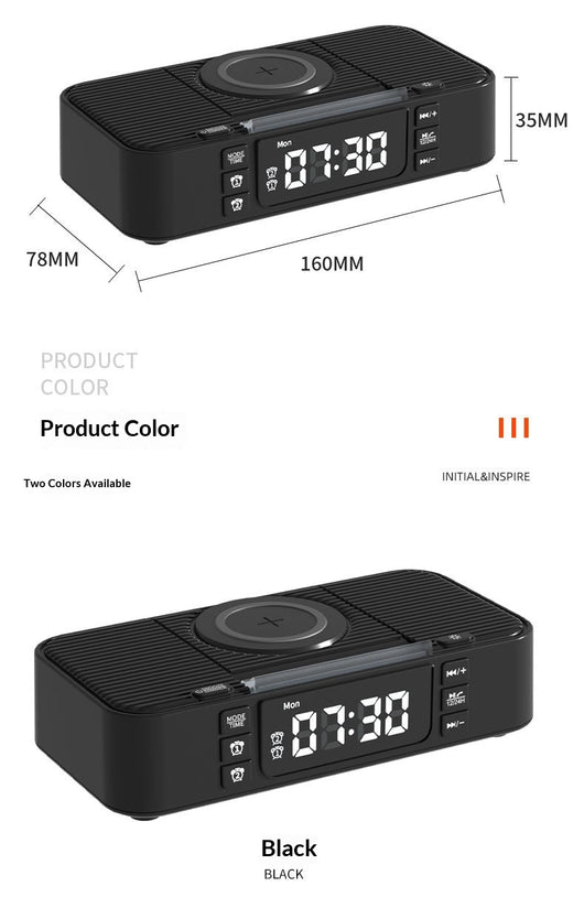 Lámpara Nocturna Inteligente con Carga Inalámbrica y Parlantes Bluetooth Duales - Image 21
