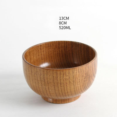 Cuenco de Madera de Azufaifa Estilo Japonés Natural - Image 41