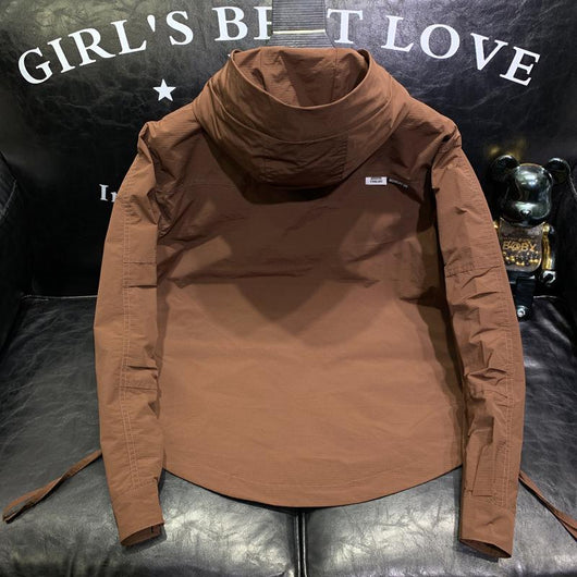 Chaqueta de Trabajo Casual con Capucha - Abrigo Shell para Hombre - Image 47